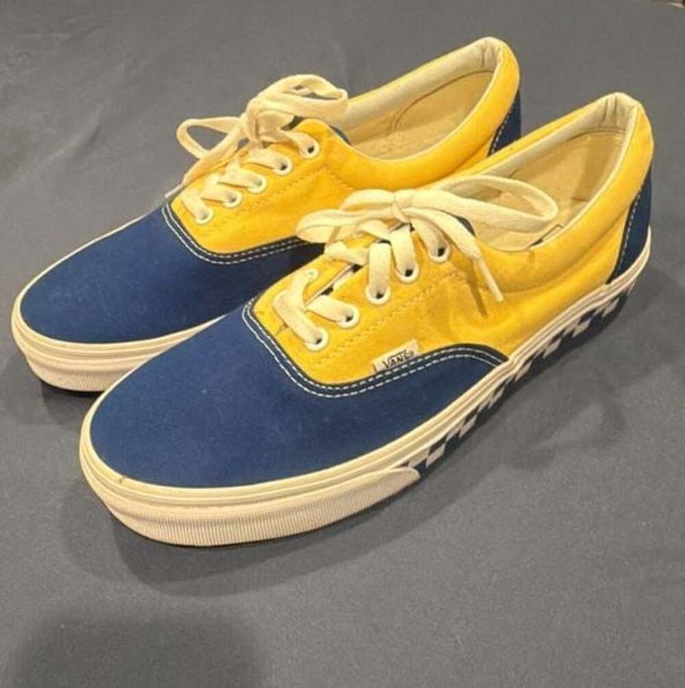 Vans Era BMX Checkerboard Size 10.5 Blue Yellow Shoes